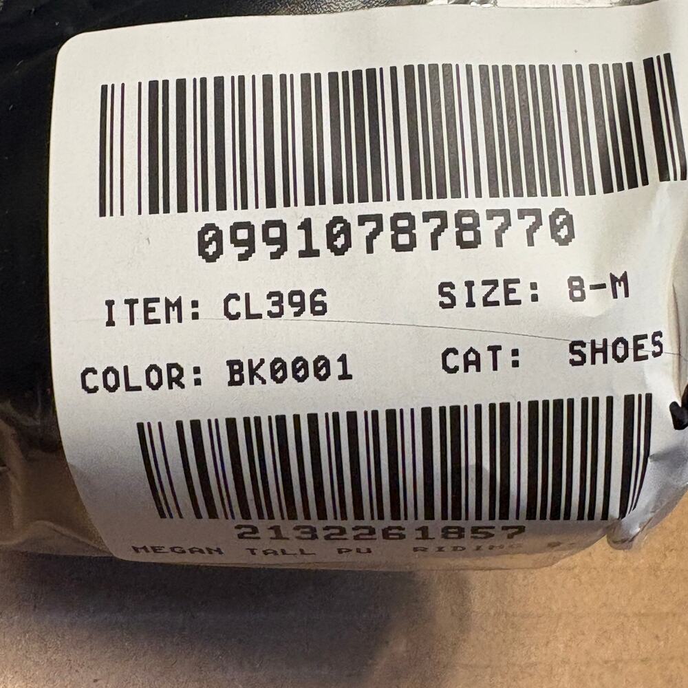 J Crew Tall Riding Boots 8 Black NWT Knee High Vegan Leather Prep CL396 J.Crew - Picture 4 of 4